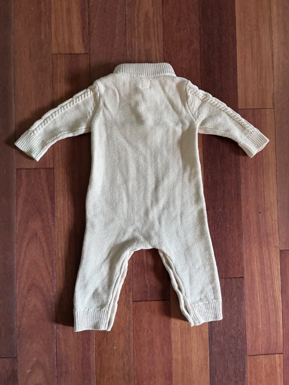 Gap Baby Cable Knit Cotton Sweater Romper Ivory Cream 12-18 Months